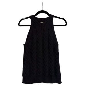 a new day x Target Black Cable Knit Sleeveless Vest Top, Sz M NWT